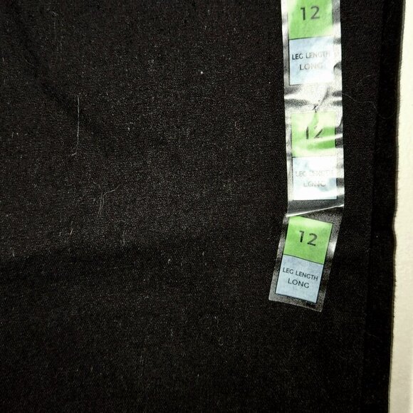 M&S WOMENS BLACK JEGGINS SIZE 12 STRAIGHT LEG PANTS HIGH RISE NWT - Picture 2 of 4